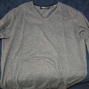Diadora Men's Charcoal V-Neck Sweater